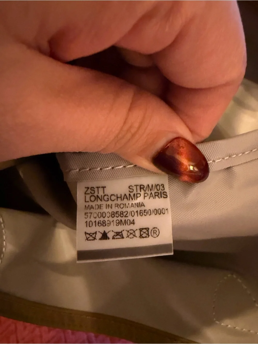 Longchamp Olive Green Nylon Top-Handle Tote
